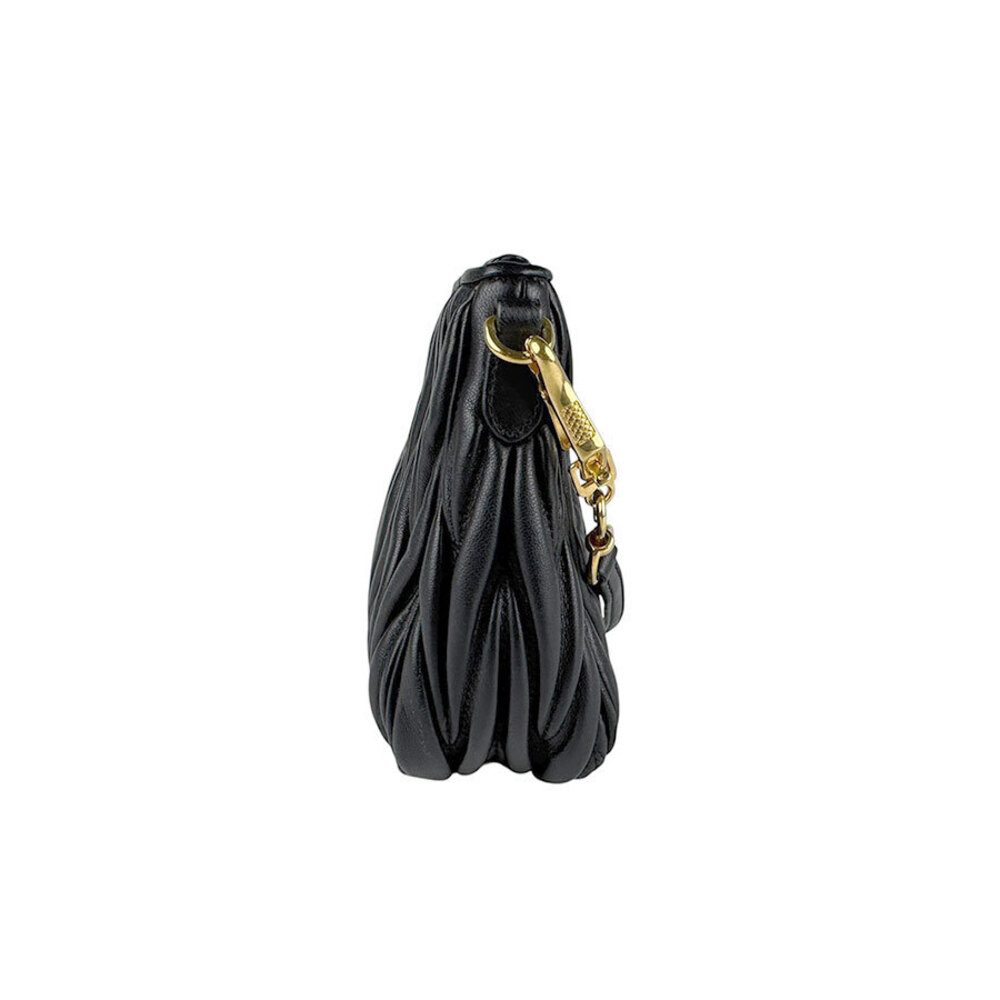 Miu Miu Leather Bag Shoulder Matelass Black